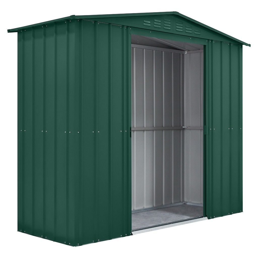 Globel Apex Metal Shed  - 8x3 Green