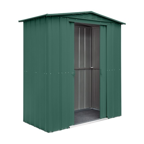 Globel Apex Metal Shed  - 6x3 Green