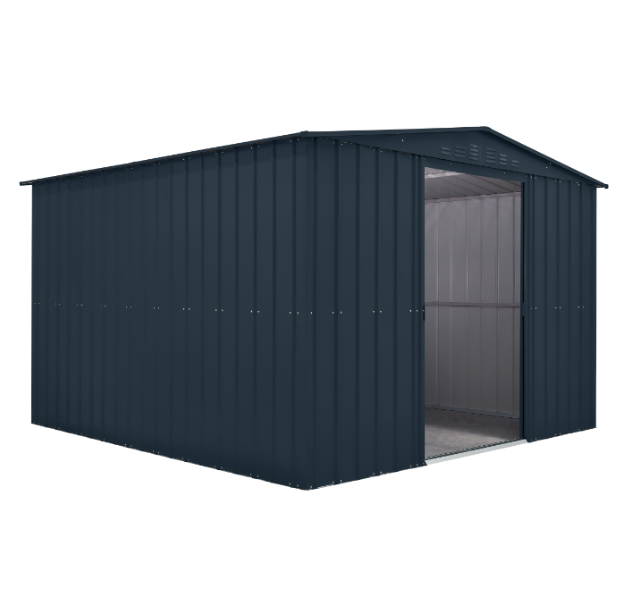 Globel Apex Metal Shed - 10x10 Anthracite Grey