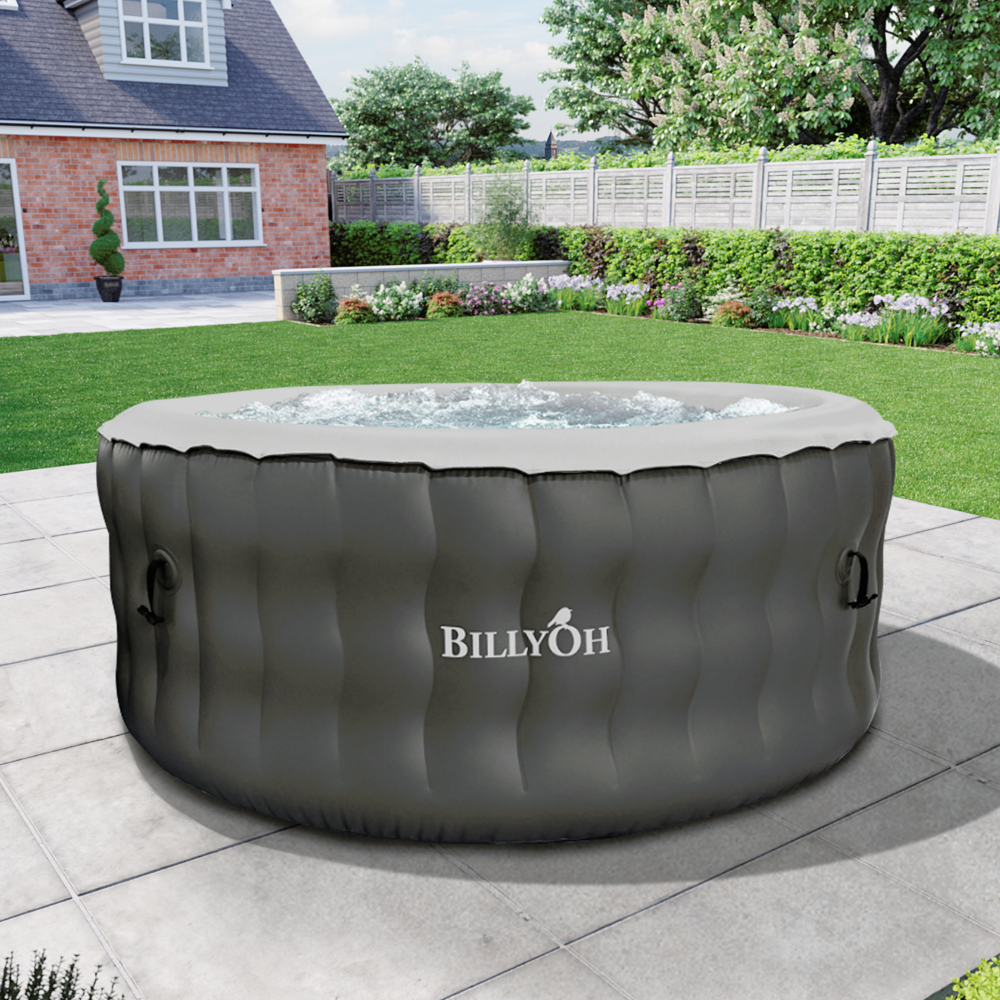 Billyoh Respiro Round Inflatable Hot Tub With Jets 2 4 People 2 4 Seater