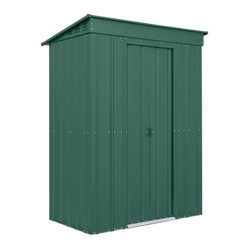 Globel Pent Metal Shed  - 5x3 Green