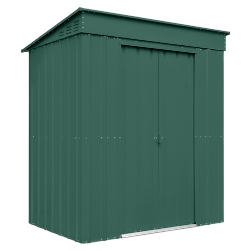 Globel Pent Metal Shed  - 6x4 Green