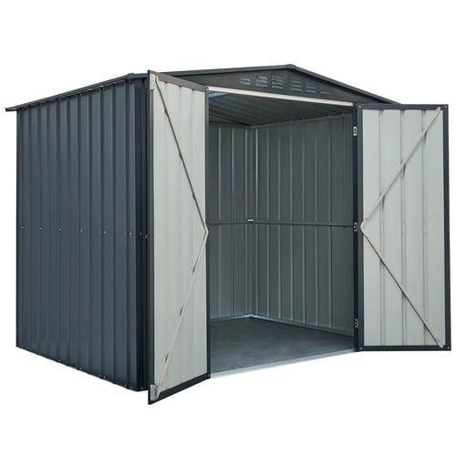 Globel 8’x6’ Double Hinged Apex Metal Shed - 8X6