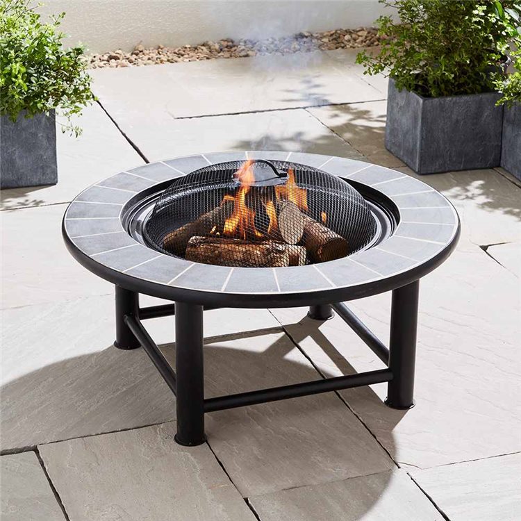 30 Tile Fire Pit Table And Grill Bbq 3 In 1