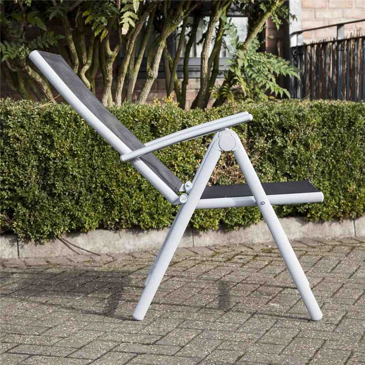 Click to view product details and reviews for Adjustable Aluminium Folding Dining Chair In Black Aluminium Adjustable Folding Dining Chairs X 2 Black.