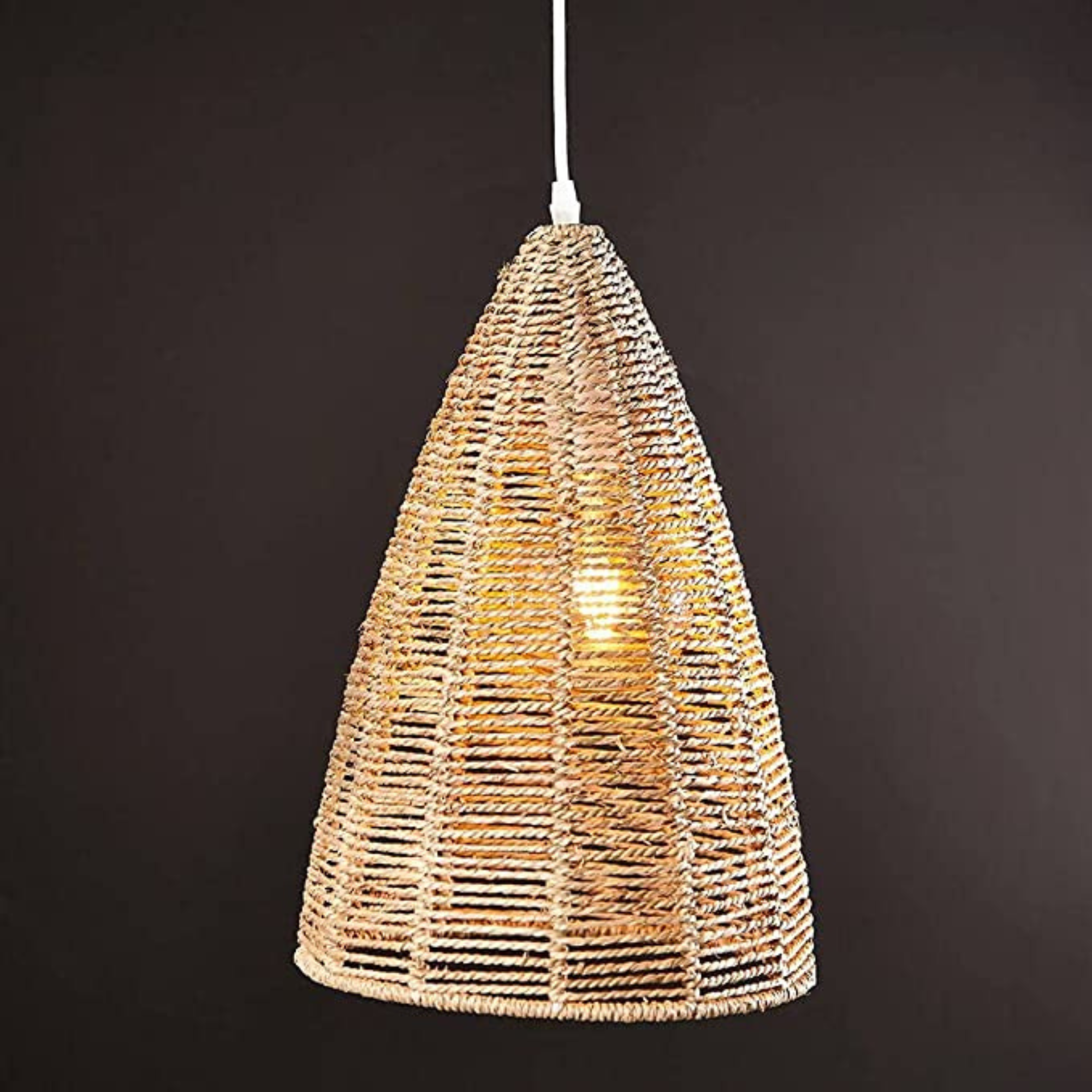 Wicker Rattan Basket Pendant Light - Wicker Rattan Pendant Large