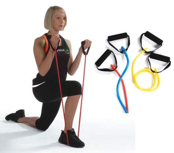 PhysioRoom Resistance Band Exercise Tube - Resistance Tube (Heavy) - Pack of 2