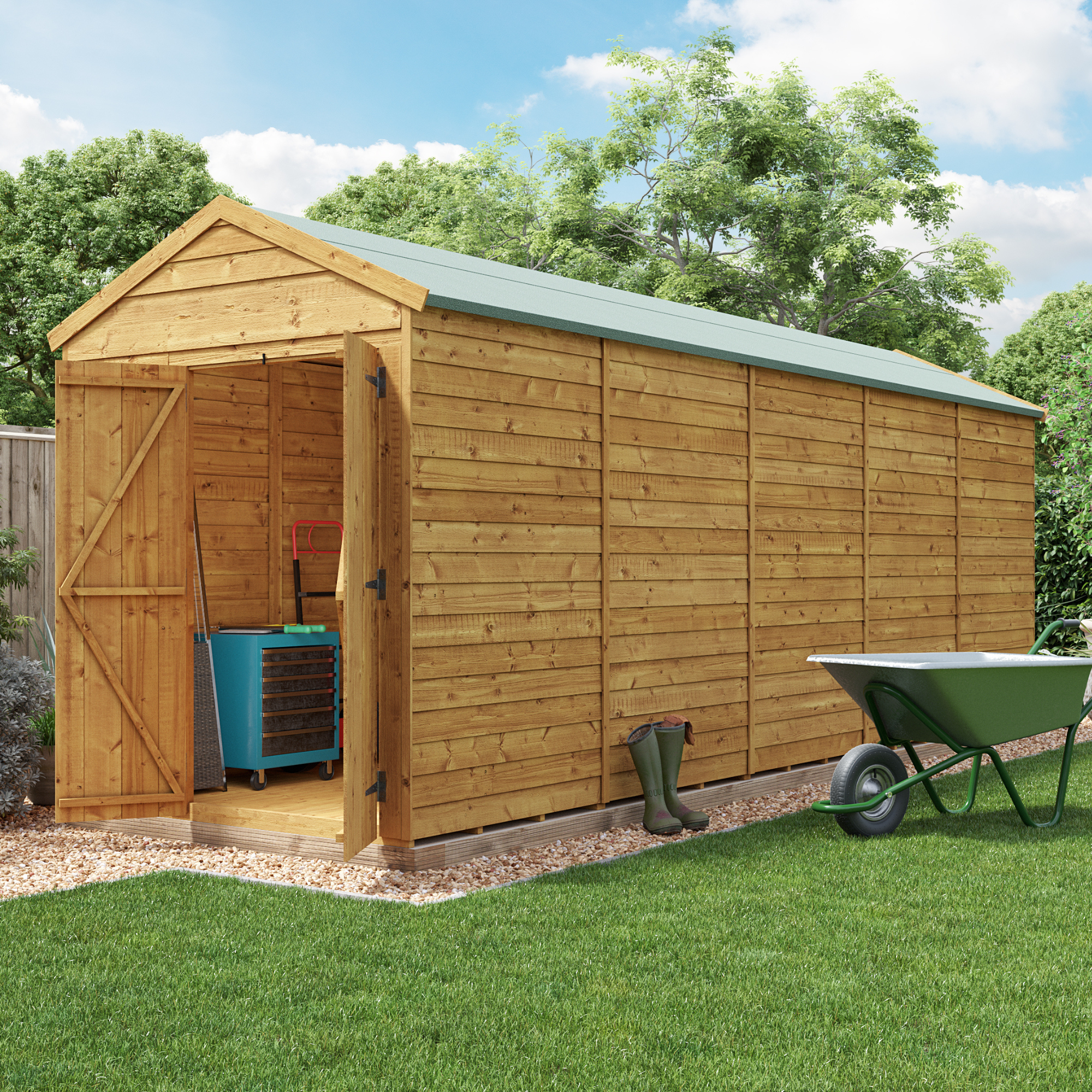 BillyOh Switch Overlap Apex Shed - 20x6 Windowless