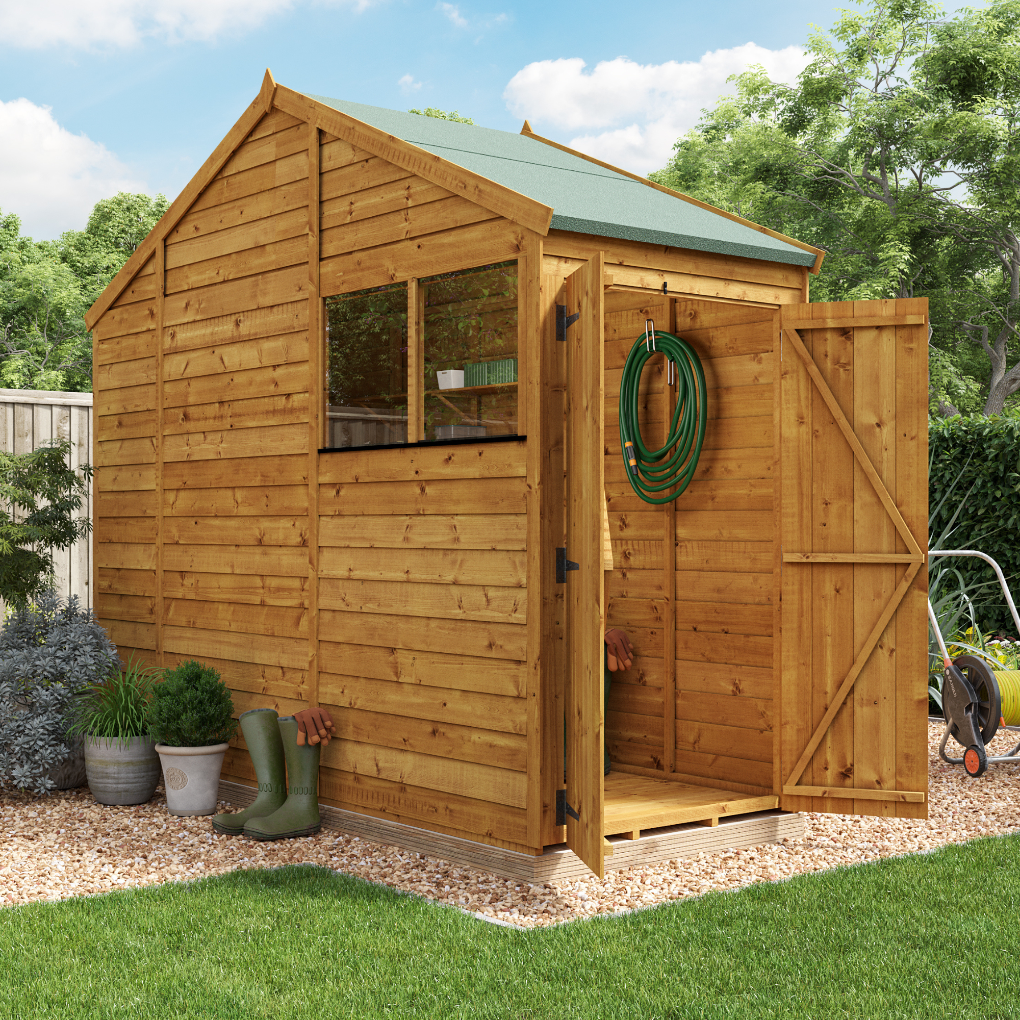 BillyOh Switch Overlap Apex Shed - 4x10 Windowed at Garden Buildings Direct