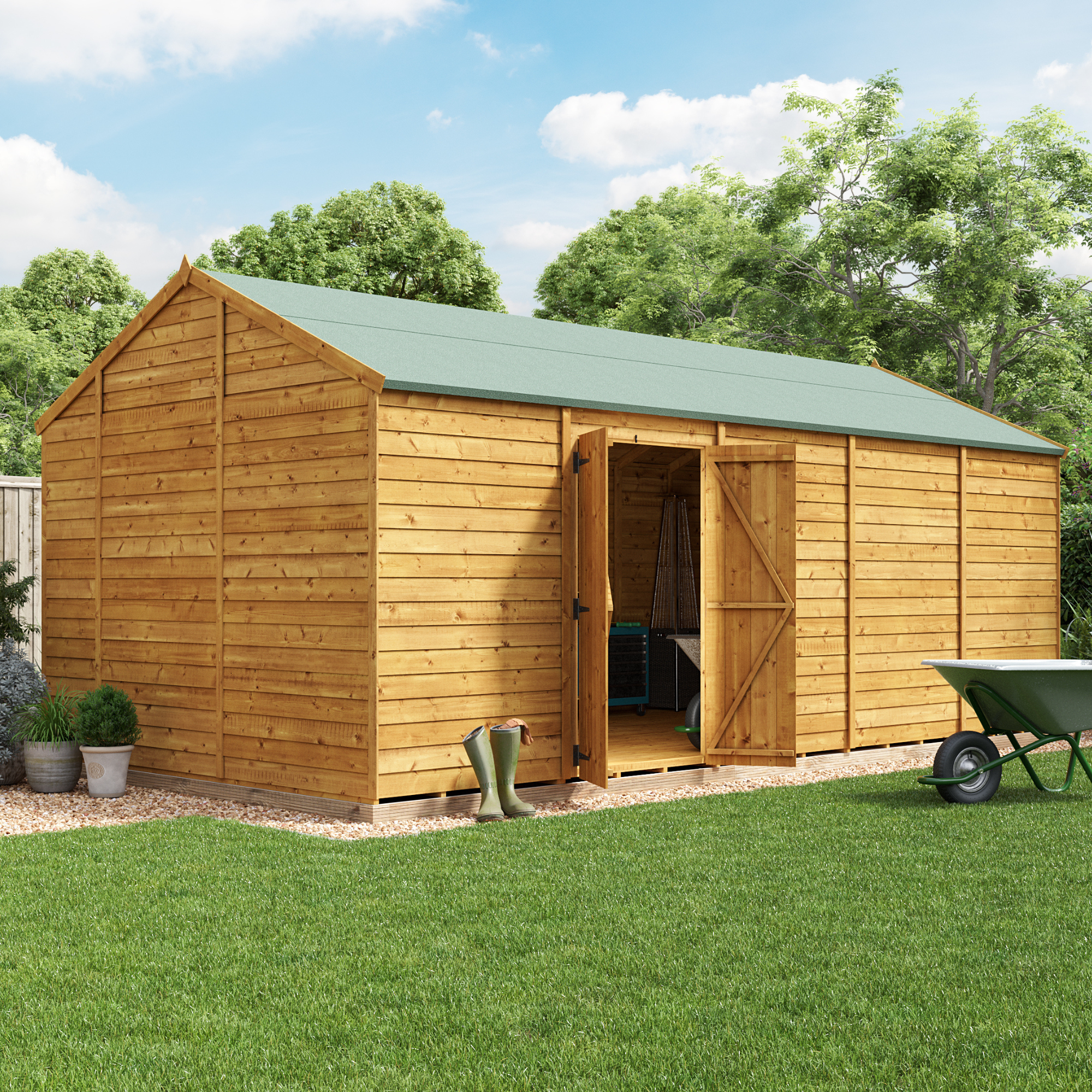 BillyOh Switch Overlap Apex Shed - 20x10 Windowless