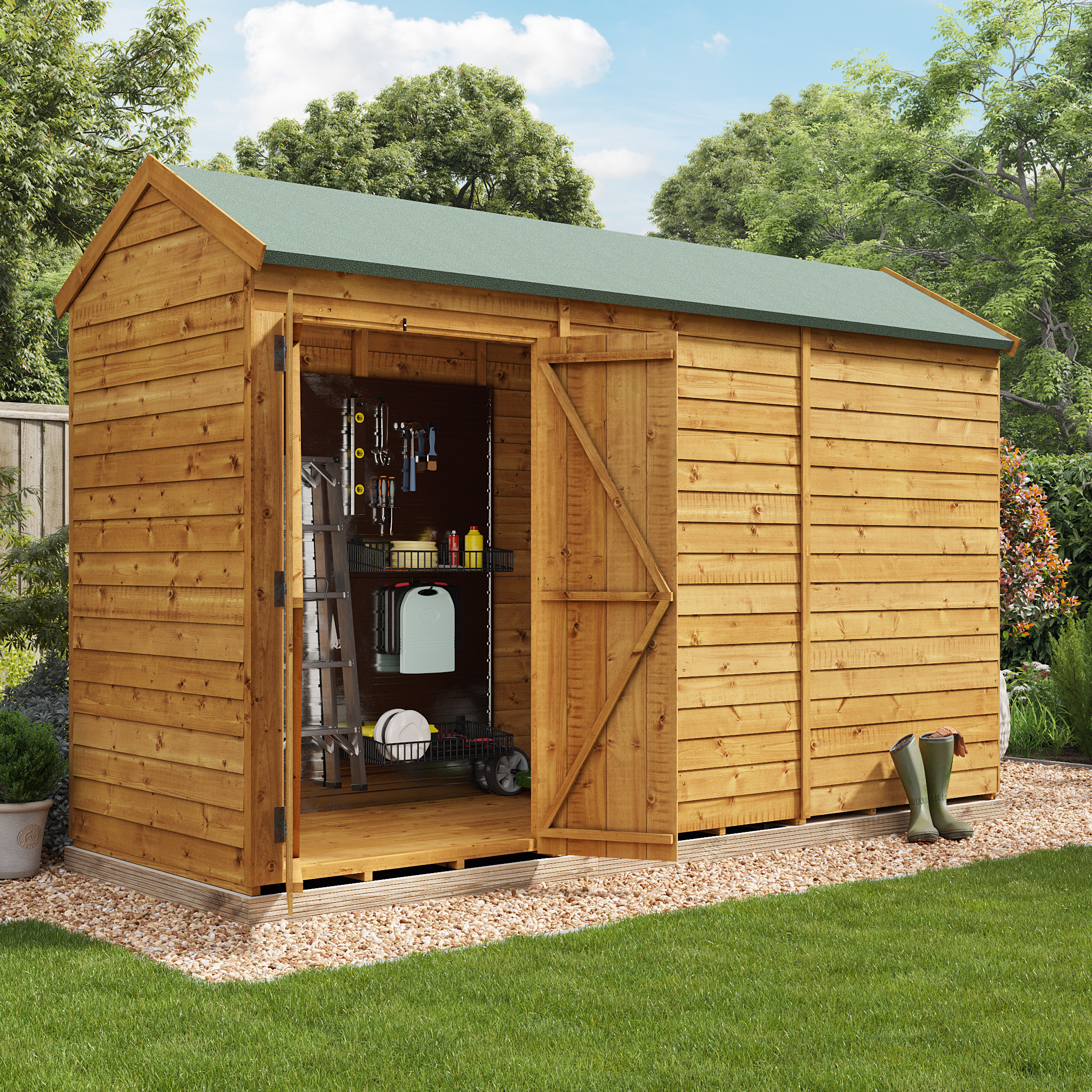 BillyOh Switch Overlap Apex Shed - 12x4 Windowless