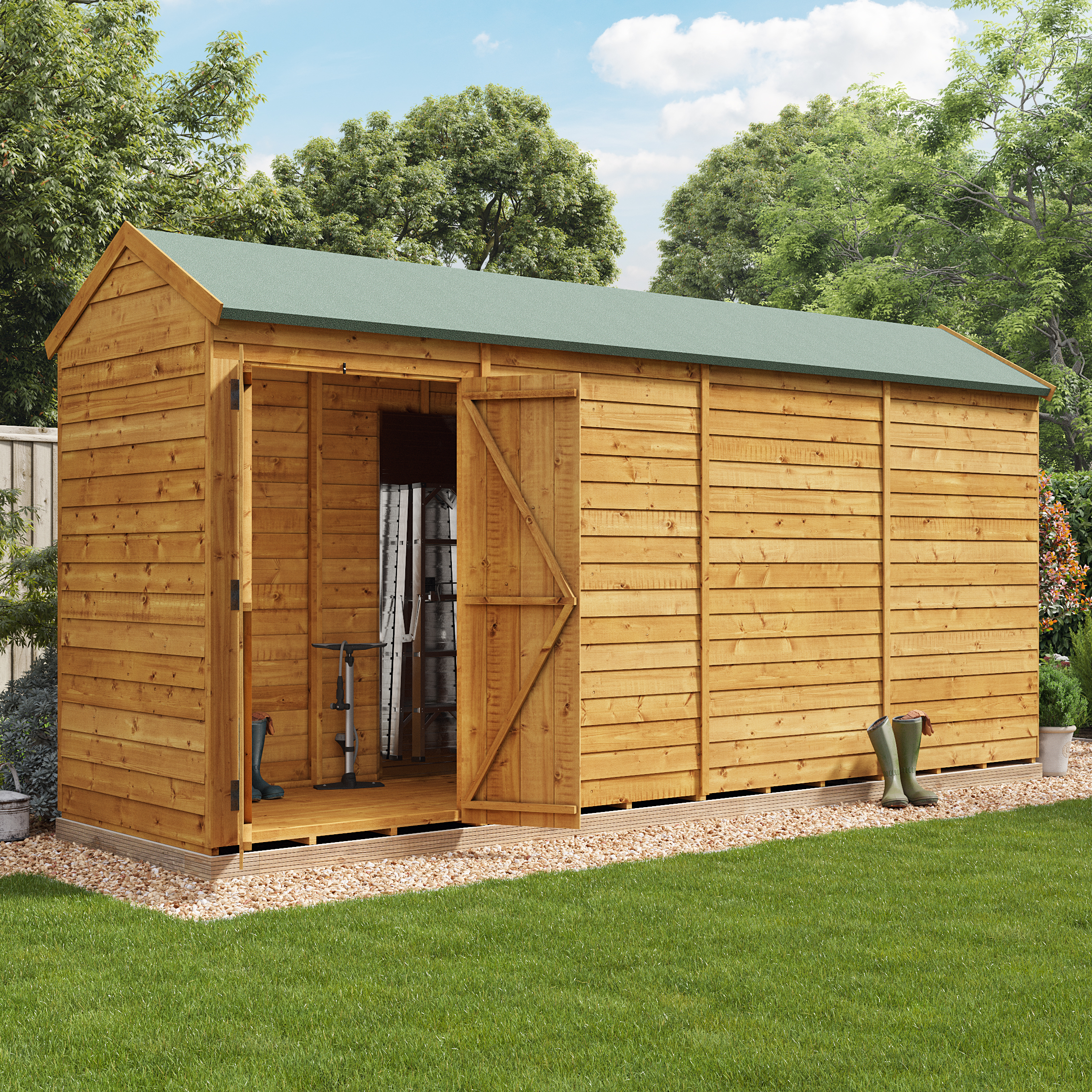 BillyOh Switch Overlap Apex Shed - 16x4 Windowless