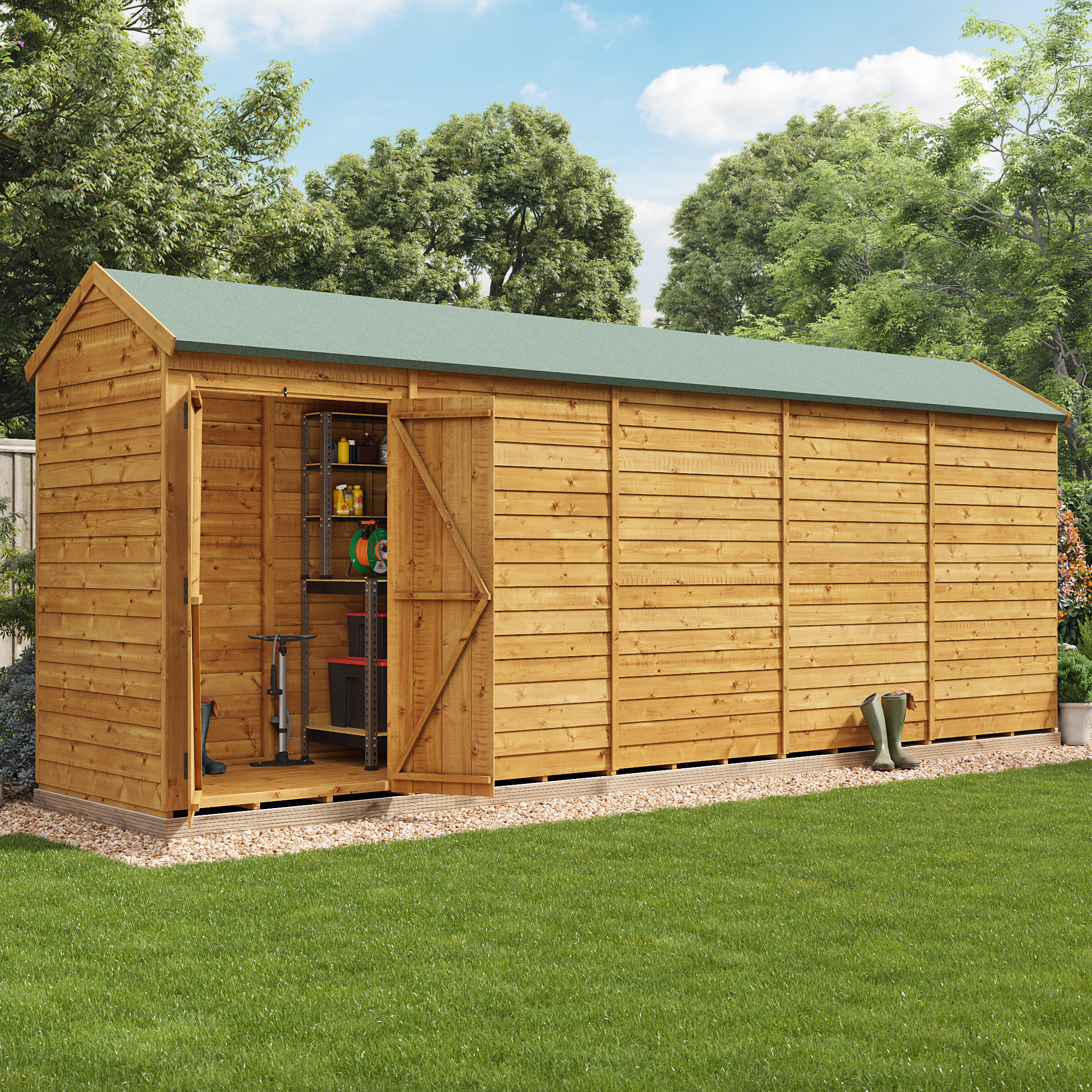 BillyOh Switch Overlap Apex Shed - 20x4 Windowless