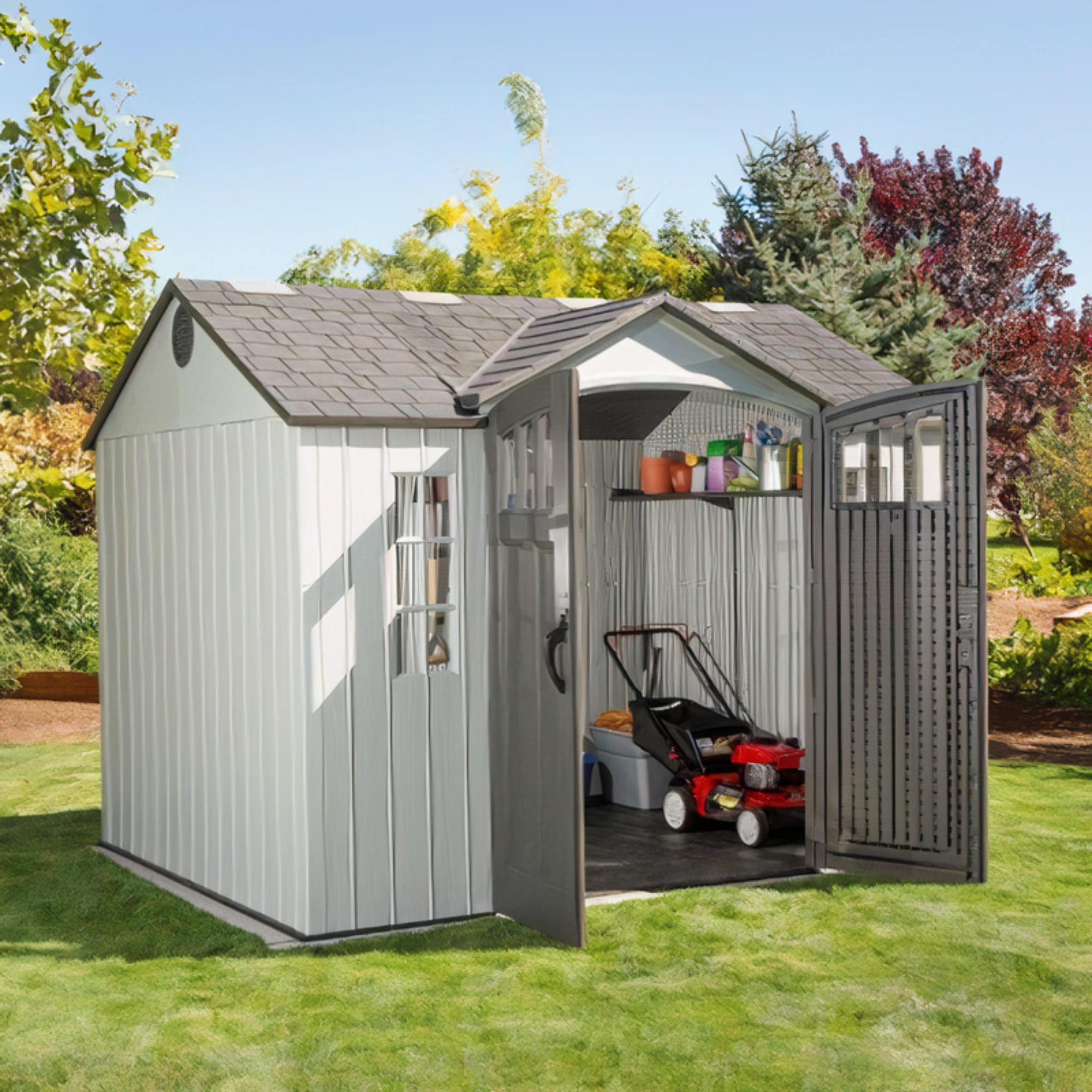 Lifetime 10ft x 8ft Heavy Duty Plastic Shed - 10x8