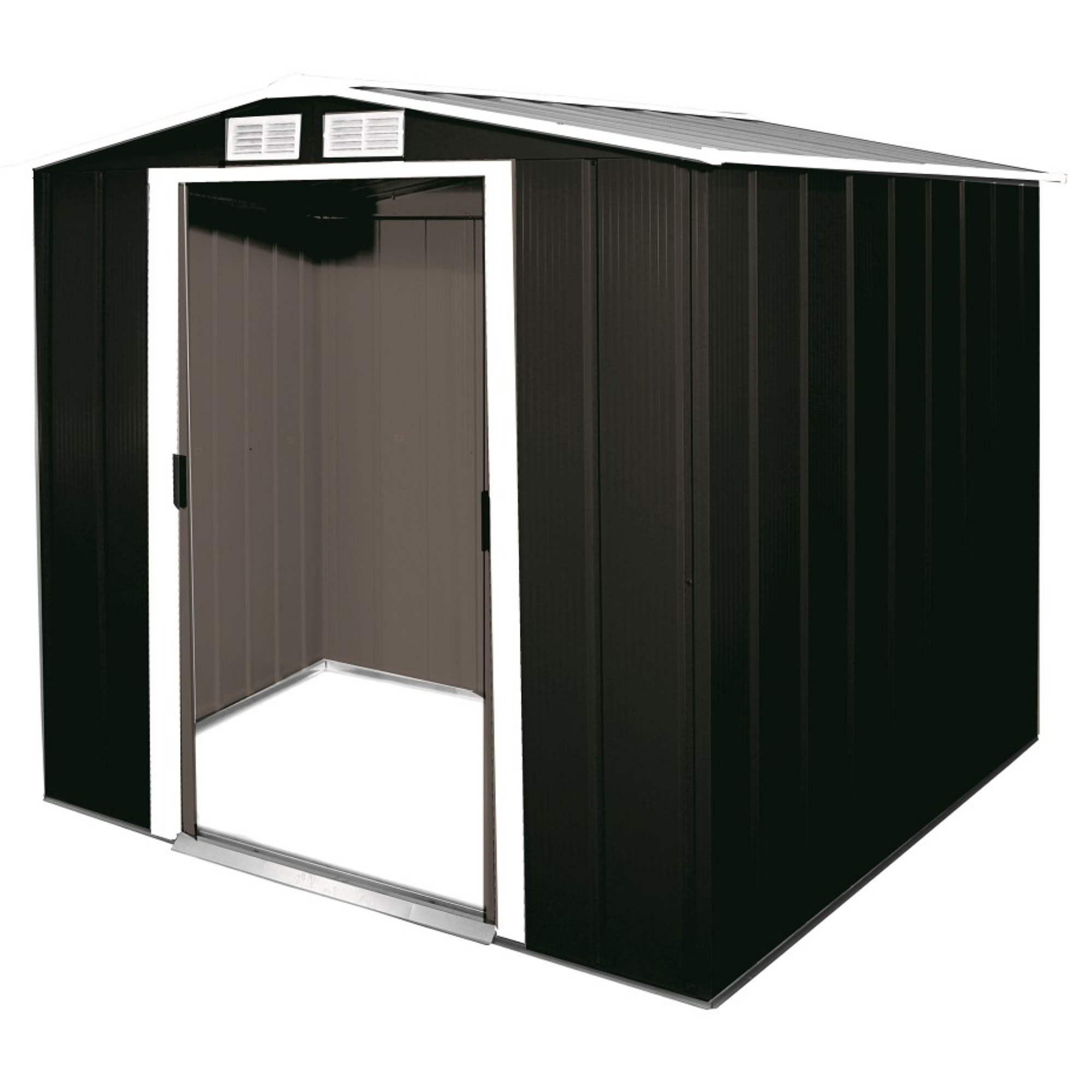 Sapphire Apex Metal Shed - 6x6 Grey