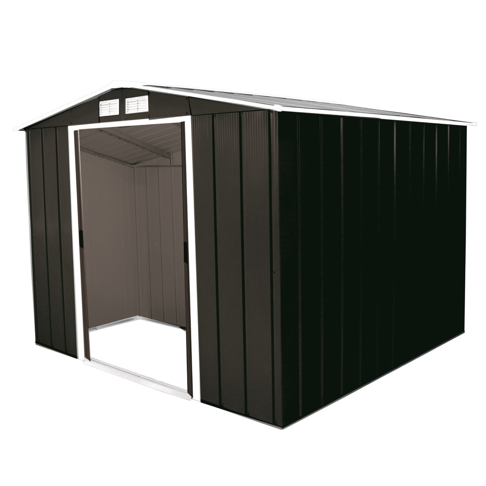 Sapphire Apex Metal Shed - 8x8 Grey