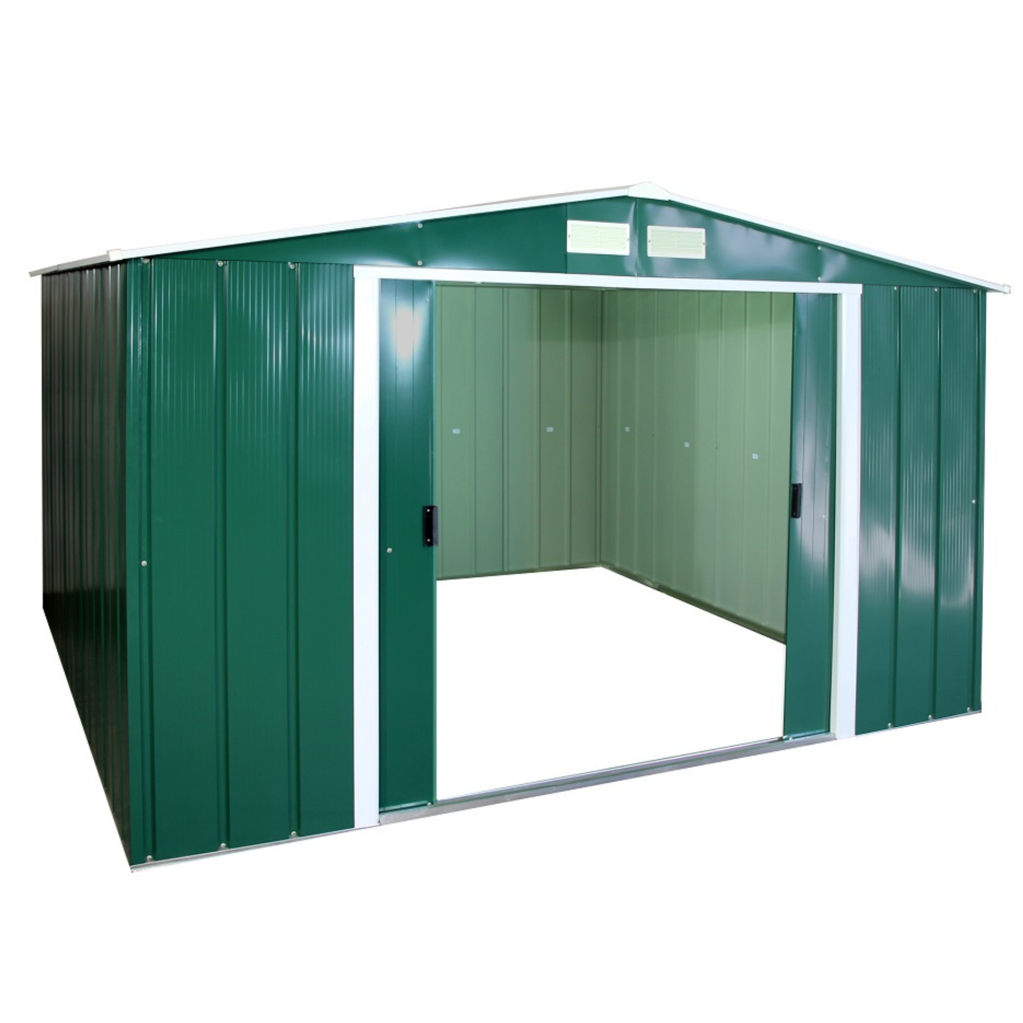 Sapphire Apex Metal Shed - 10x10 Green