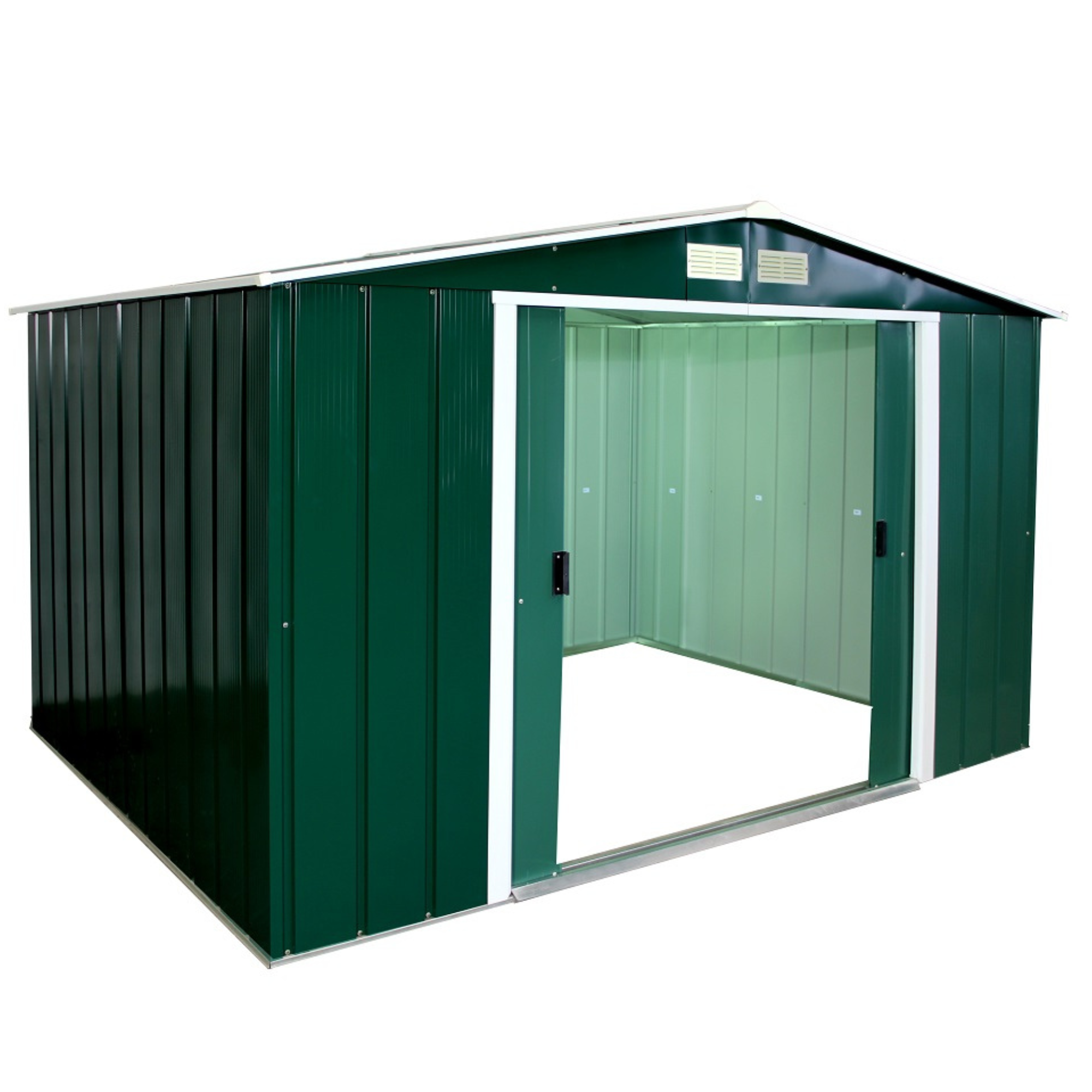 Sapphire Apex Metal Shed - 10x8 Green