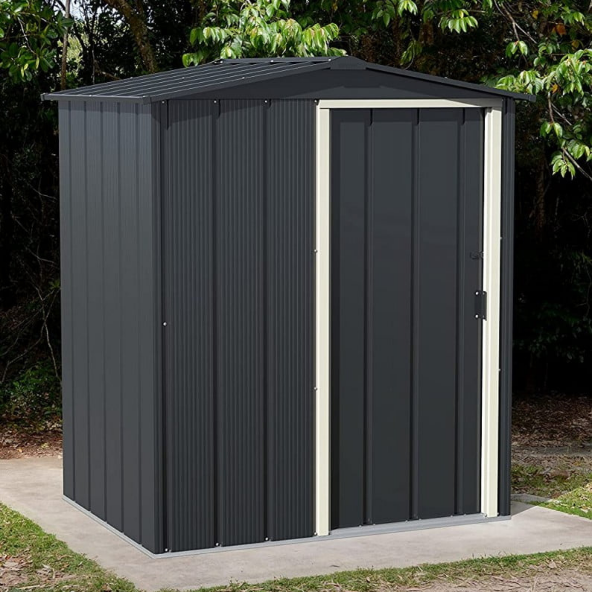 Sapphire Apex Metal Shed 6x4 Grey