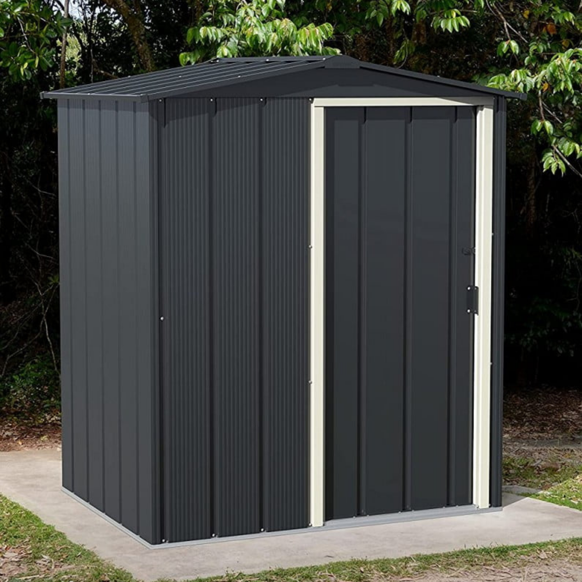 Sapphire Apex Metal Shed 8x6 Grey