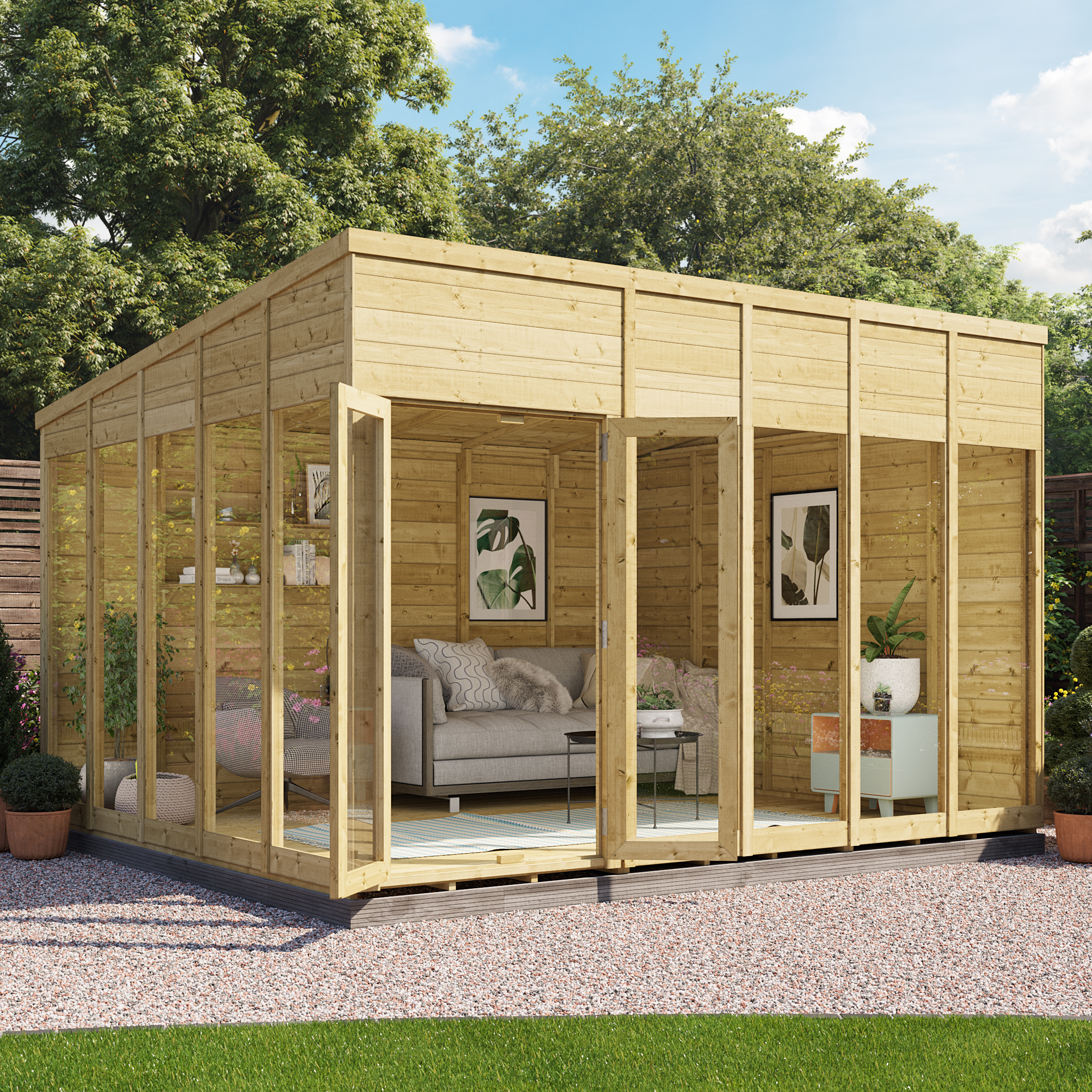 BillyOh Switch Pent Tongue and Groove Summerhouse - 12x10