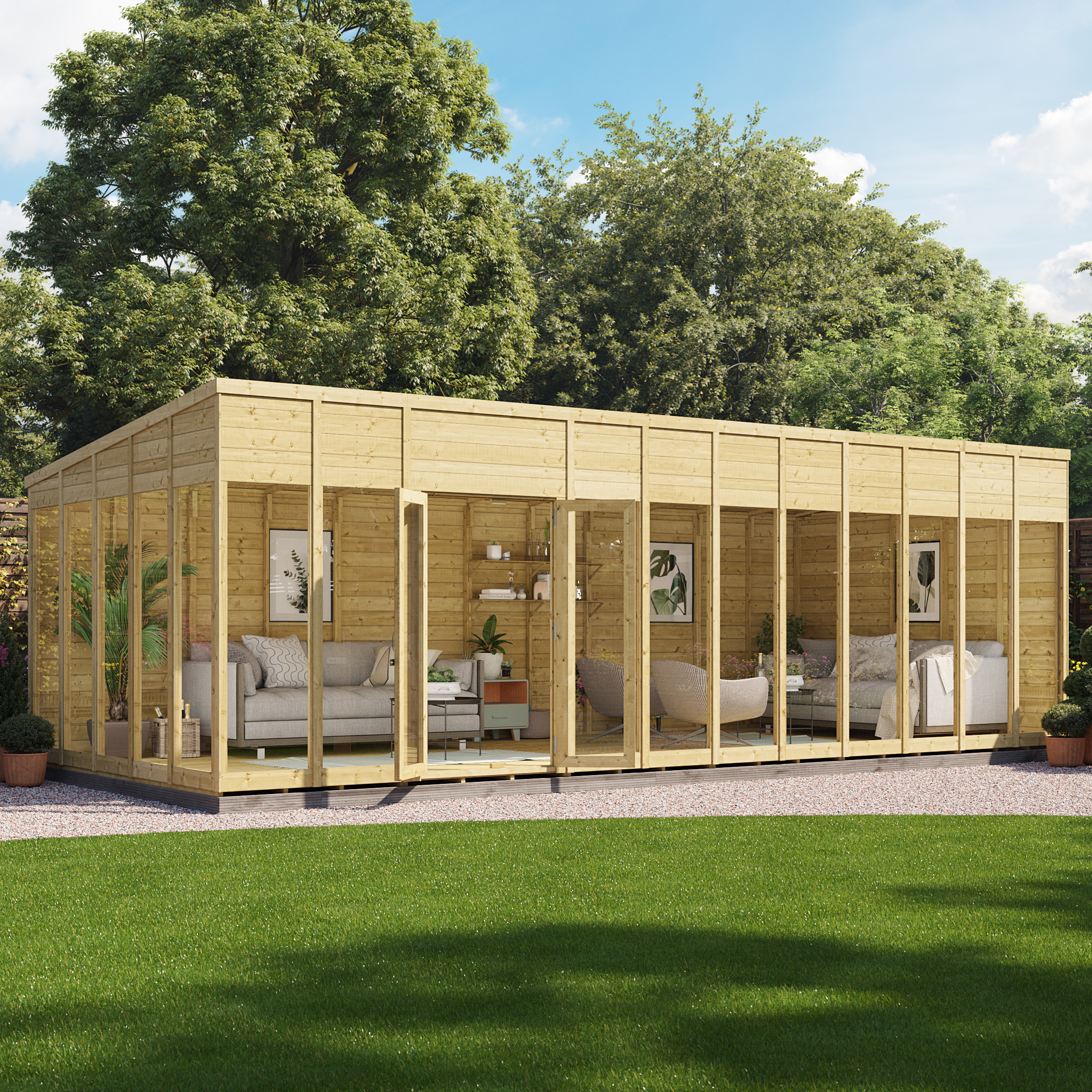 BillyOh Switch Pent Tongue and Groove Summerhouse - 24x10 at Garden Buildings Direct