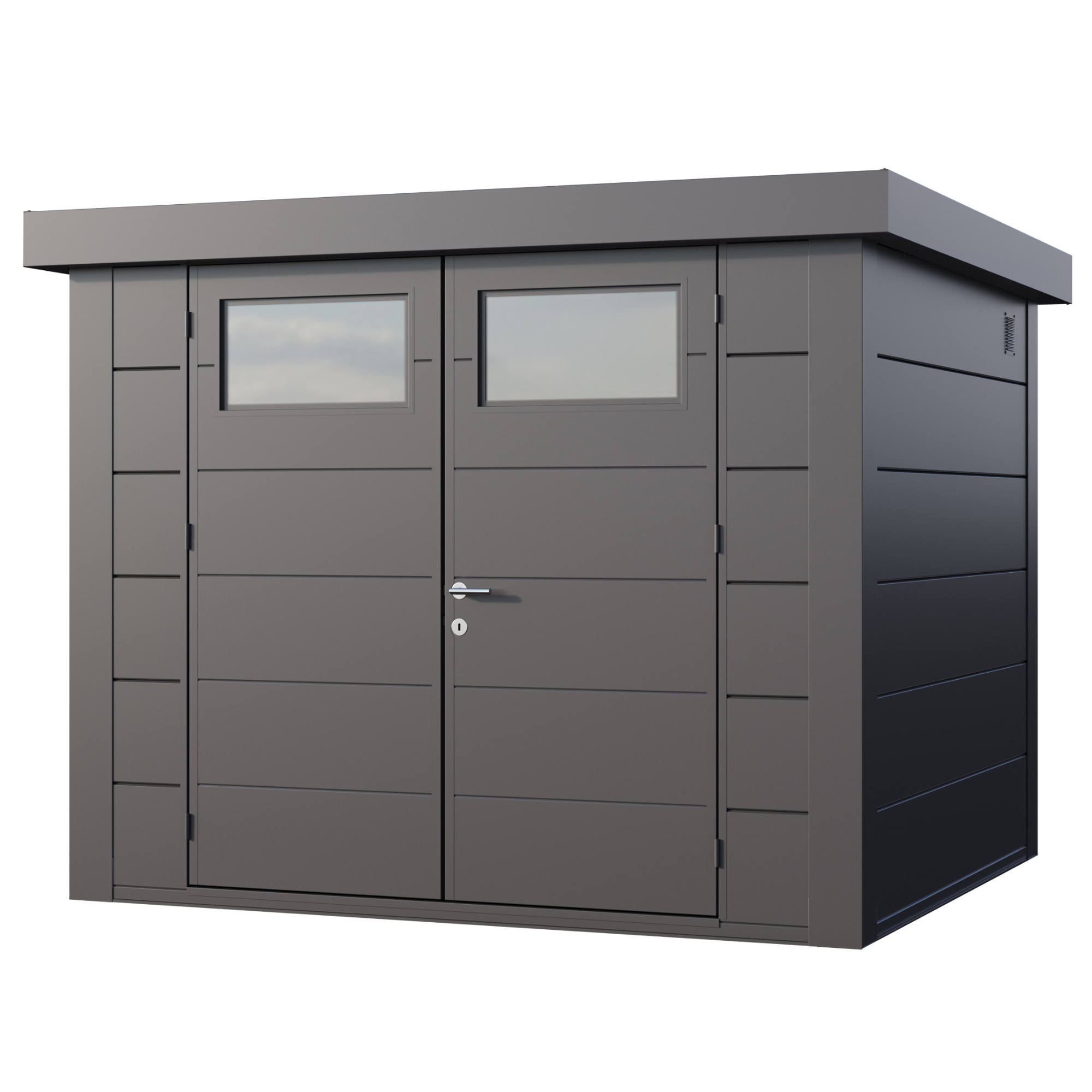 Telluria Eleganto Heavy Duty Steel Shed - 2.7m x 2.4m (9x8ft)