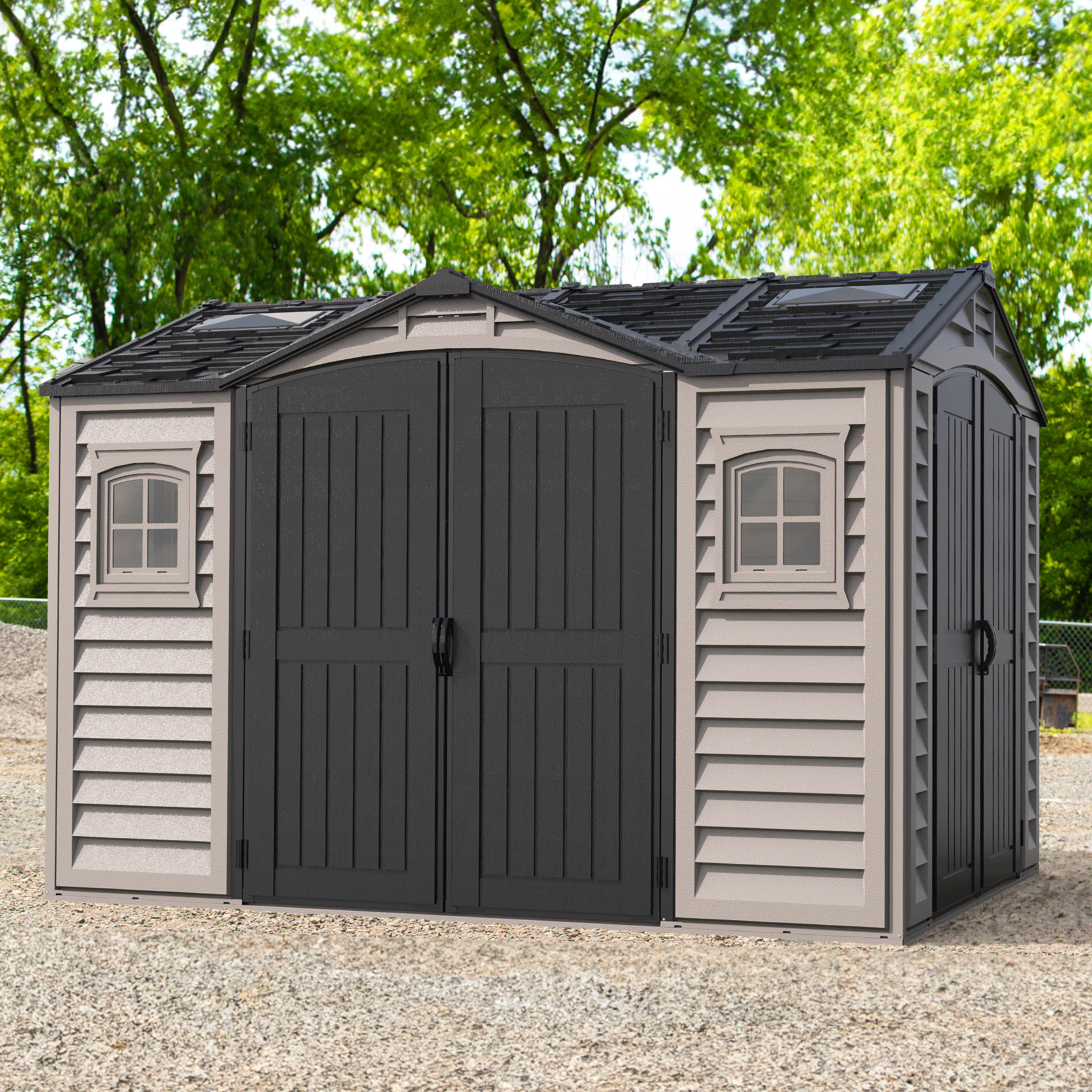 Saffron Apex Plus 10.5x8ft Vinyl Shed - 10.5x8ft