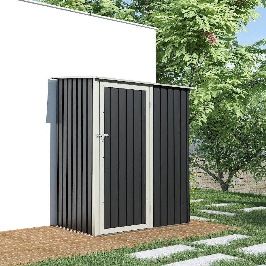 BillyOh Knighton Pent Metal Shed - 5x3 Grey