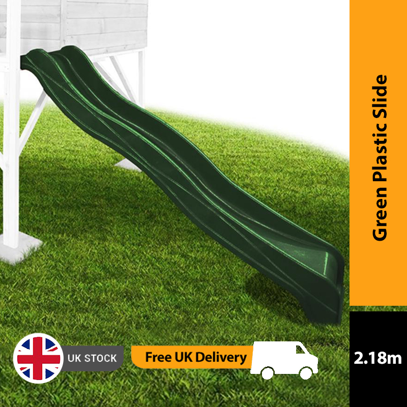 Mad Dash 2.18m Plastic Slide - Forest Green